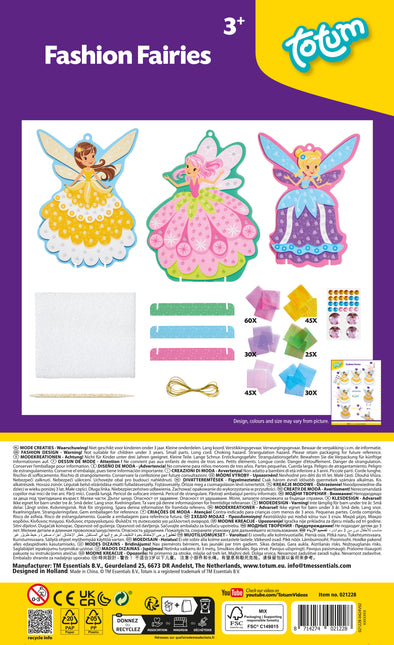 Fashion Fairies Craft Set Figurki wróżek w fantazyjnych sukniach balowych