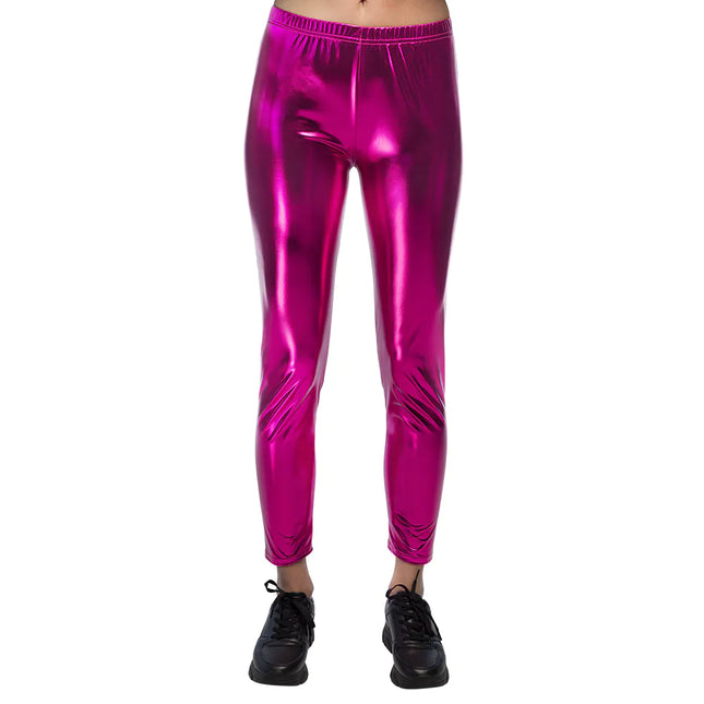 Legginsy Metallic Fuchsia