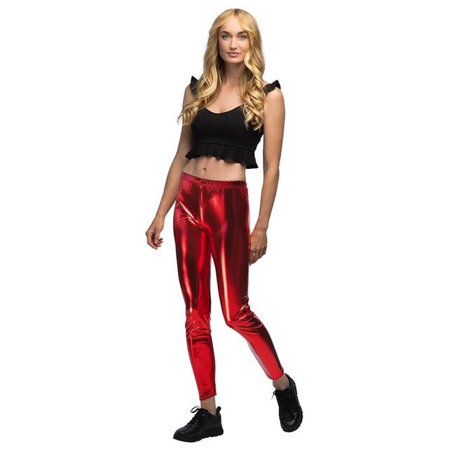 Legginsy Metallic Red