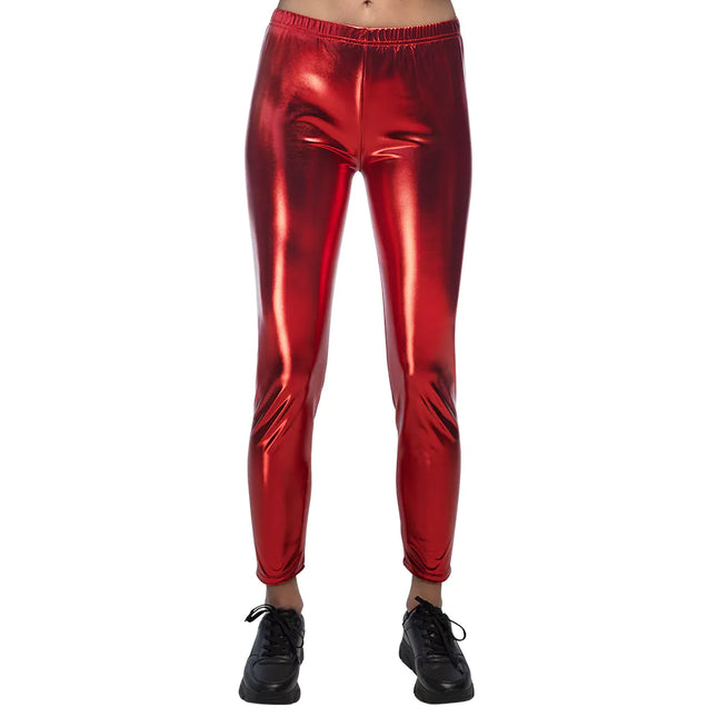 Legginsy Metallic Red