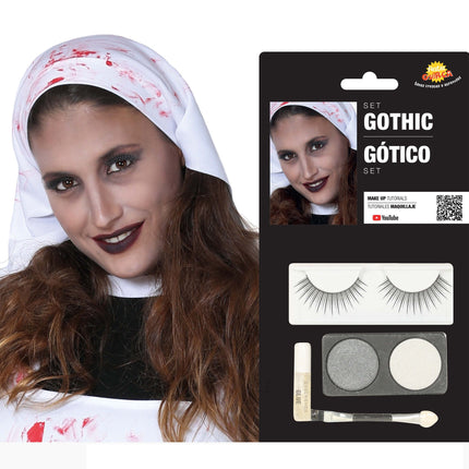 Zestaw do makijażu Goth Silver White 4 szt.