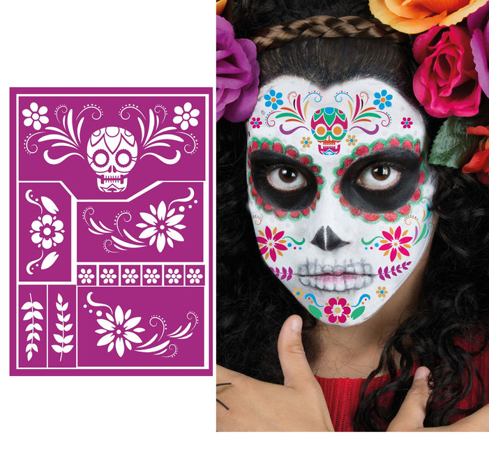 Szablon do makijażu na Halloween Catrina 20 cm