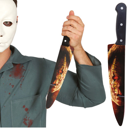 Fałszywy nóż na Halloween z serii Killer 37 cm