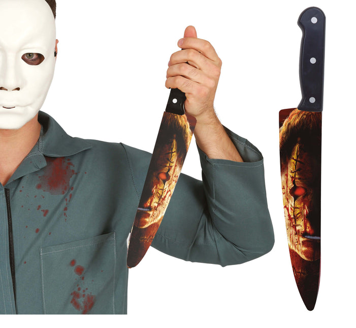 Fałszywy nóż na Halloween z serii Killer 37 cm