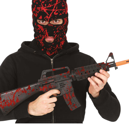 Halloweenowy sztuczny pistolet Bloody 59cm