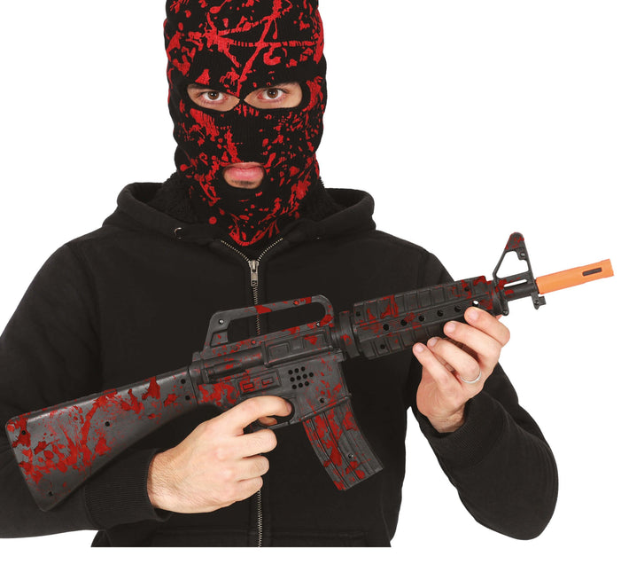 Halloweenowy sztuczny pistolet Bloody 59cm