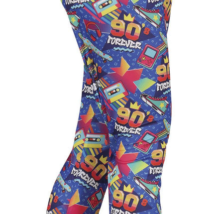 Niebieskie legginsy damskie 90s