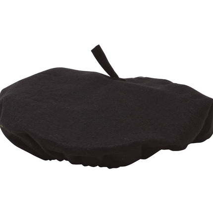 Czarny beret 26 cm