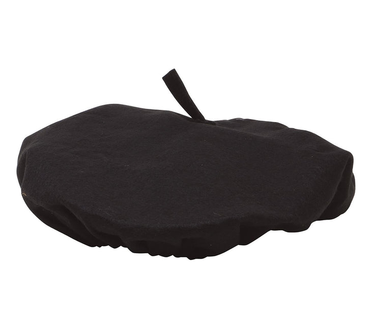 Czarny beret 26 cm