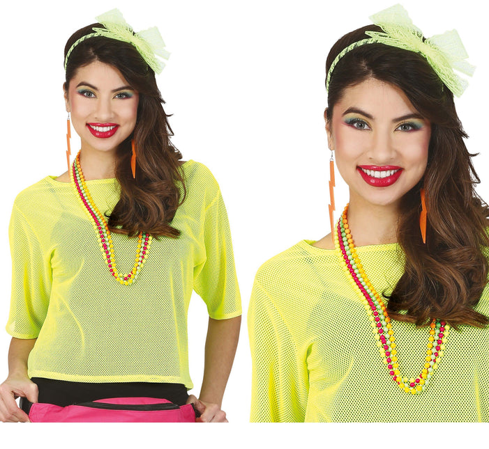 Fishnet T/shirt Neon Yellow Short L