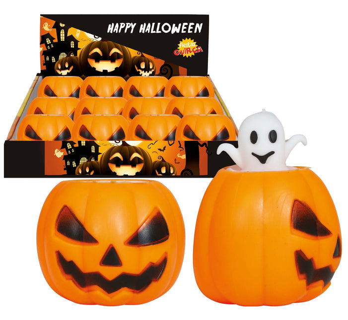 Prezenty na Halloween Dynie duchy 5cm 12szt