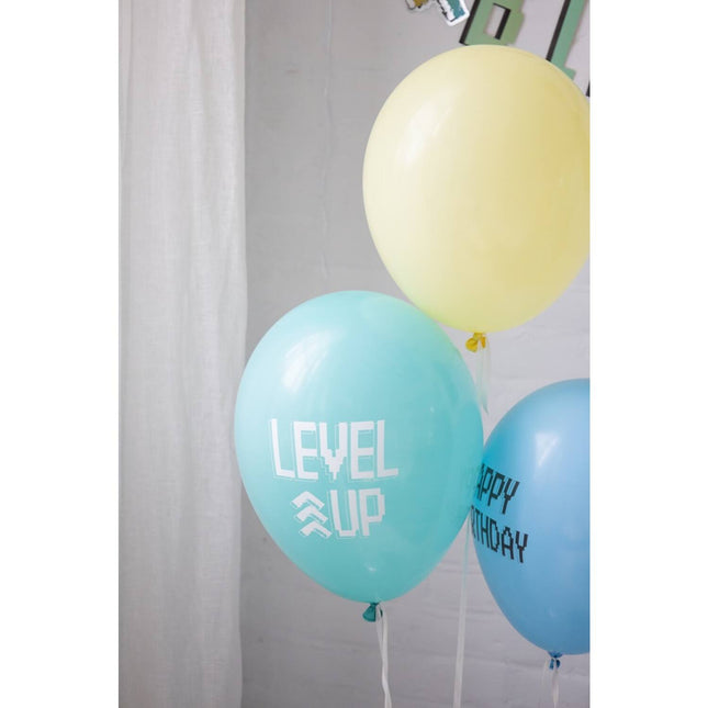 Balony Happy Birthday Gaming Party 33cm 6szt