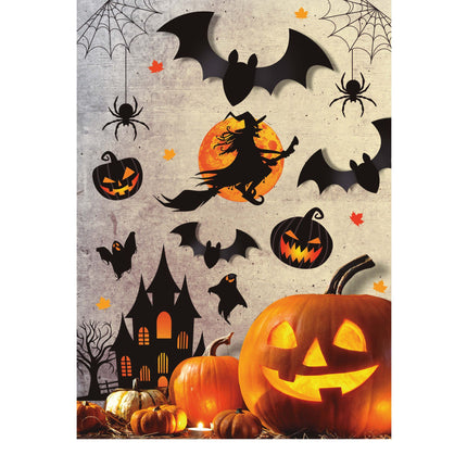 Dekoracja ścienna na Halloween Czarownica 80 cm