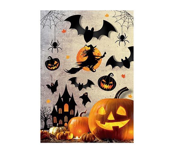 Dekoracja ścienna na Halloween Czarownica 80 cm