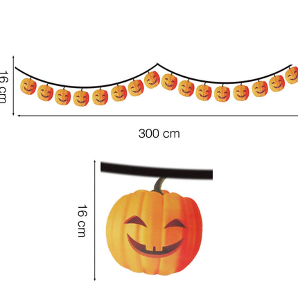 Halloweenowa girlanda dyniowa 3m