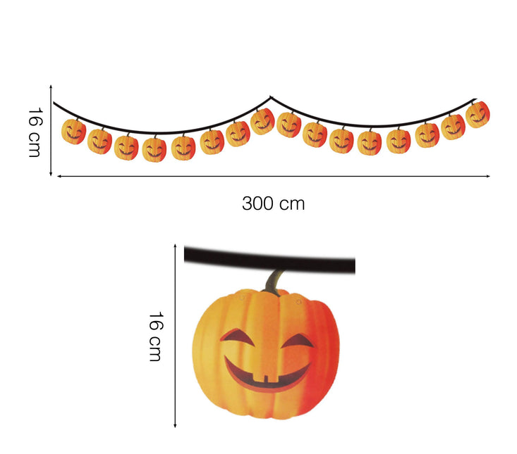 Halloweenowa girlanda dyniowa 3m