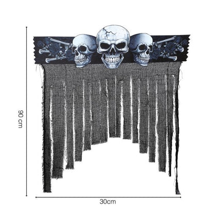 Halloweenowa zasłona na drzwi Szkielet