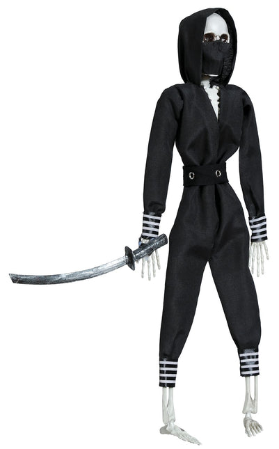 Lalka Halloween Ninja Szkielet 45 cm