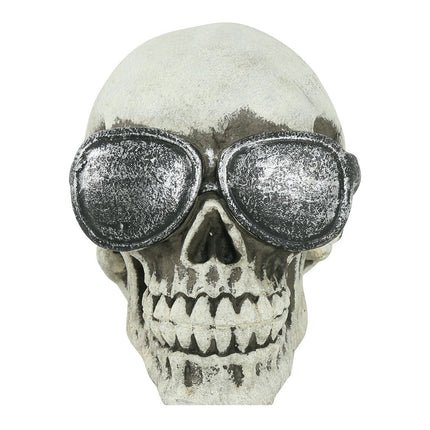 Halloweenowe okulary z czaszką 11 cm