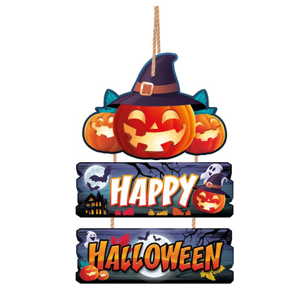 Wiszący napis Happy Halloween 32cm 3 szt.