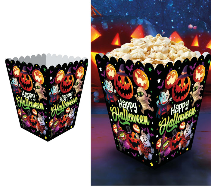 Halloweenowe tacki na popcorn 6 szt.