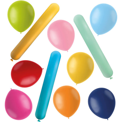 Balony lateksowe - Kształt - Stripetastic - Asortyment - 100 sztuk