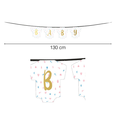 Girlanda ujawniająca płeć dziecka 1,3 m