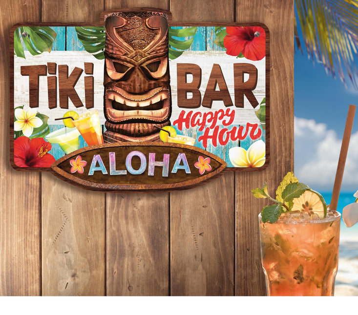 Hawaii Plate Tiki Bar 35 cm