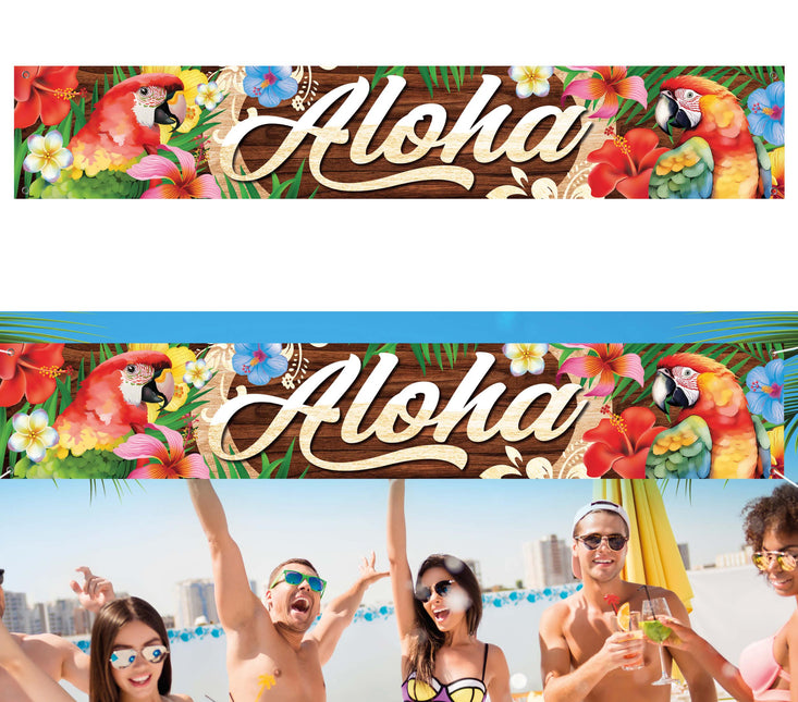 Letni baner materiałowy Aloha x 150 cm