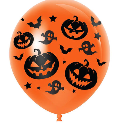 Balony na Halloween pomarańczowe 30cm 10szt