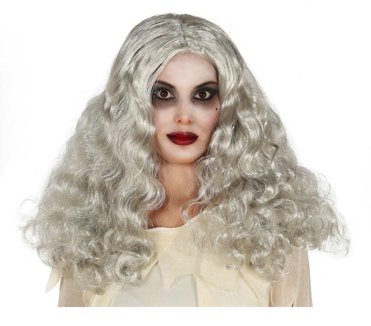 Peruka Halloween Curls Grey