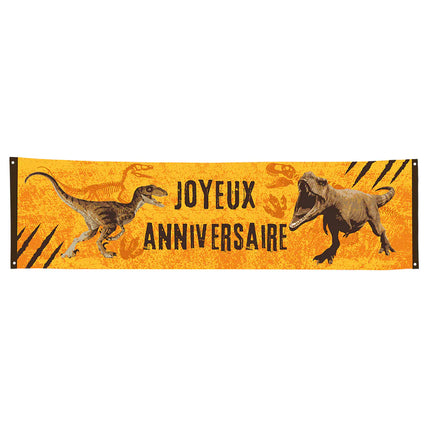 Baner z dinozaurem Joyeux Anniversaire