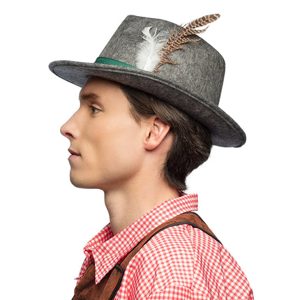 Oktoberfest Hat Tyrolean Grey