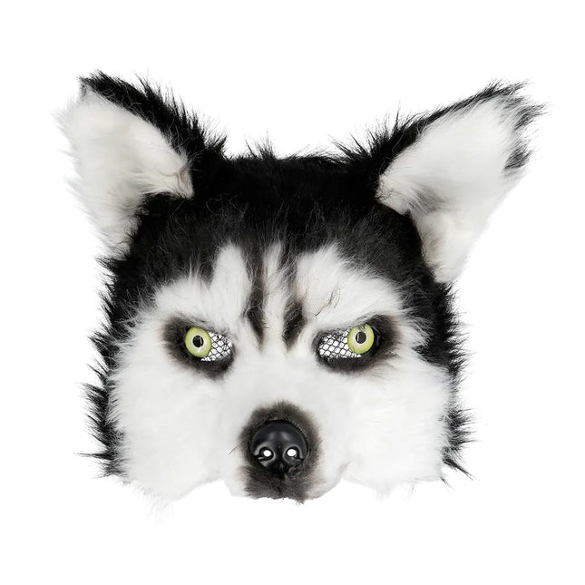 Czarno-biała maska Husky Plush