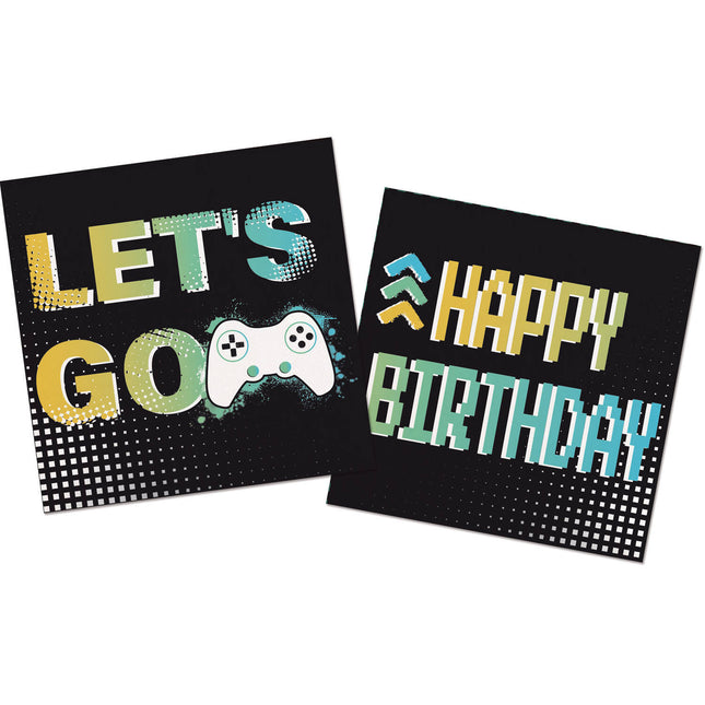 Serwetki Happy Birthday Gaming Party 33cm 20szt