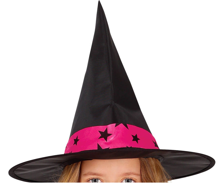 Kostium czarownicy na Halloween dla dziewczynki Star Pink