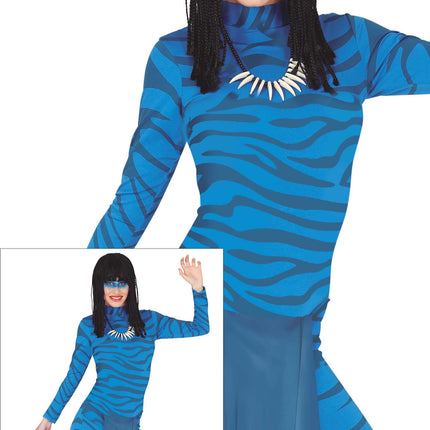 Second Skin Stripes Ladies Blue