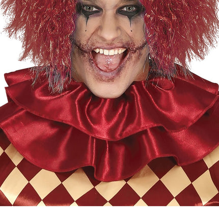 Horror Clown kostium na Halloween dla mężczyzn czerwony