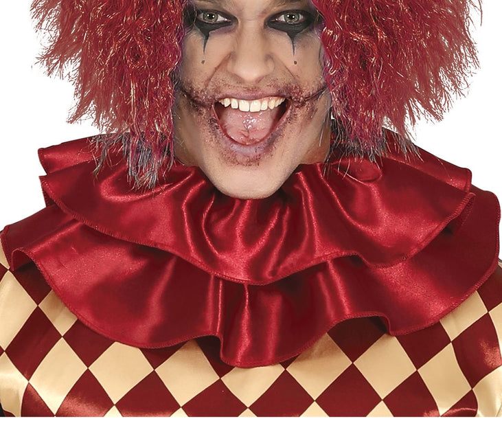 Horror Clown kostium na Halloween dla mężczyzn czerwony