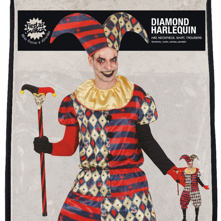 Męski kostium na Halloween Harlequin Diamond