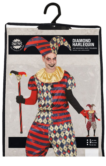 Męski kostium na Halloween Harlequin Diamond