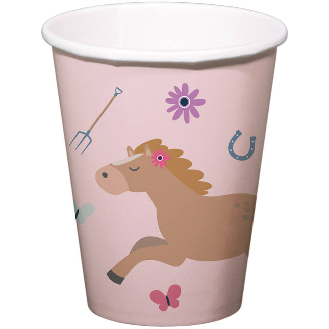 Kubki - Happy Horses - 250 ml - 8 sztuk