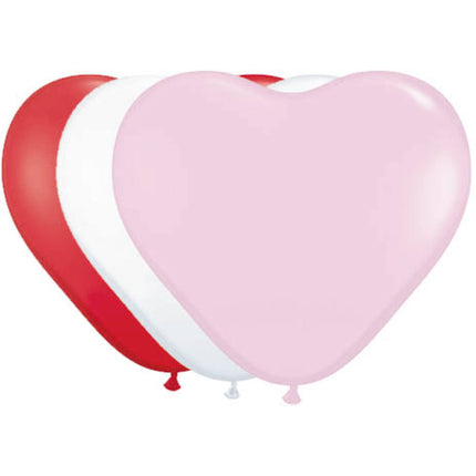 Balony w kształcie serca w różnych kolorach - 10 cali/25 cm - 8 sztuk