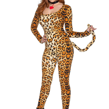 Cougar Catsuit pomarańczowy damski Leg Avenue