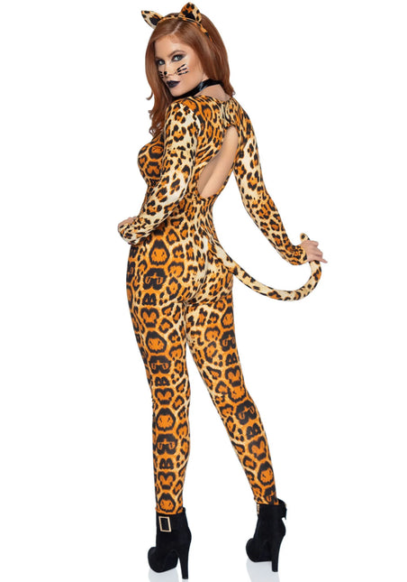 Cougar Catsuit pomarańczowy damski Leg Avenue