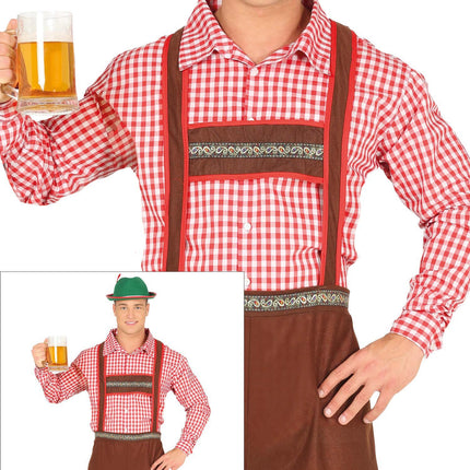 Kostium na Oktoberfest czerwono-brązowy męski