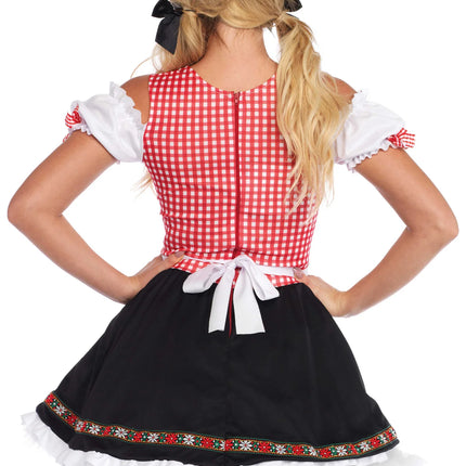 Czerwono-czarna sukienka Dirndl Oktoberfest Ladies Leg Avenue