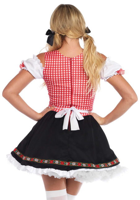 Czerwono-czarna sukienka Dirndl Oktoberfest Ladies Leg Avenue