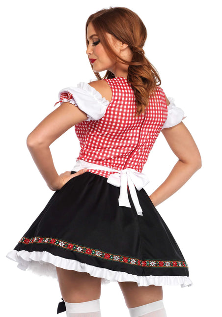 Czerwono-czarna sukienka Dirndl Oktoberfest Ladies Leg Avenue