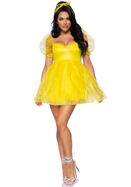 Princesses Dress Yellow Ladies Leg Avenue